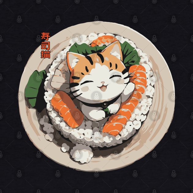 Kawaii Sushi Cat Design V2 by Trendsdk